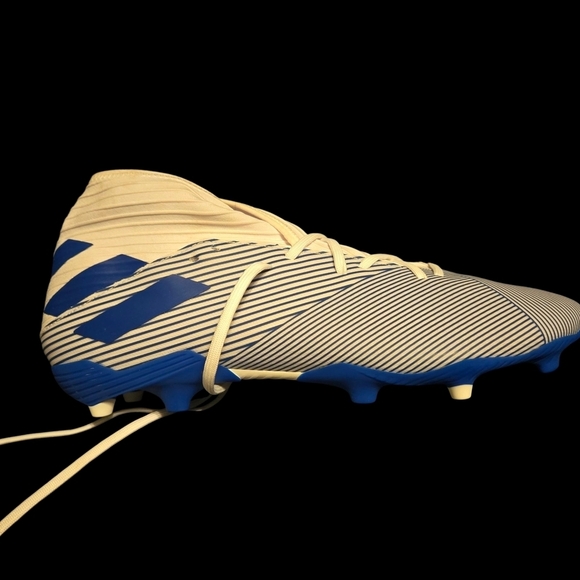 Adidas NEMESIS Men\'s White and Blue Athletic SOCCER CLEATS 11.5 main image 5